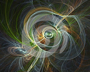 Computer-generated fractal image with space abstraction photo