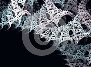 Computer generated fractal with a linear pattern