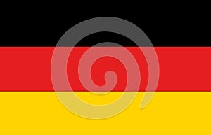 A computer generated graphics illustration of the flag of Germany