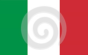 A computer generated graphics illustration of the flag of Italy