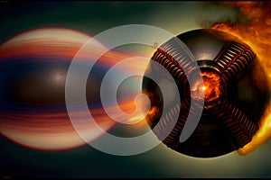 A Computer Generated Image Of A Ball Of Fire. Generative AI