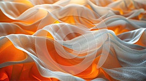Computer generated image of a blue and orange wind wave on a body of water