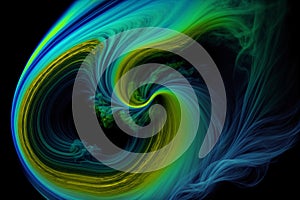 A Computer Generated Image Of A Colorful Swirl. Generative AI