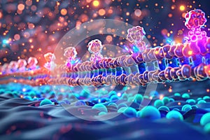 Computer generated image of a DNA structure. Perfect for science and technology concepts