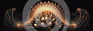 A computer generated image of a flower. Generative AI image.