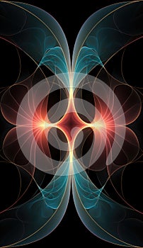 A computer generated image of a flower. AI.