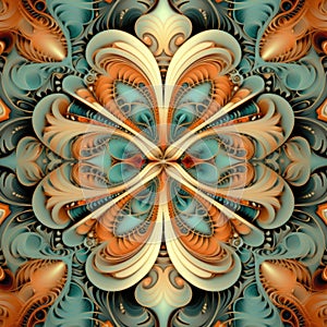 A computer generated image of a flower. Generative AI image.