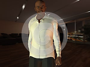 Computer Generated Image Of A Man Looking Cool At photo