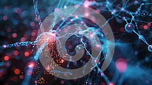 a computer generated image of a nerve cell in the brain