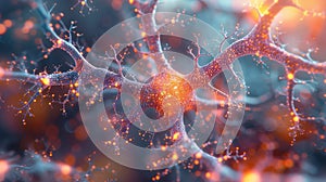 a computer generated image of a nerve cell in the brain