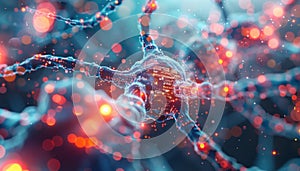 a computer generated image of a nerve cell in the brain