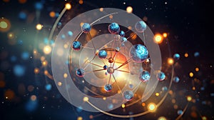 Computer generated image of a network of spheres