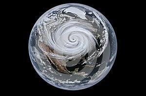 Computer-generated image showing earth from space