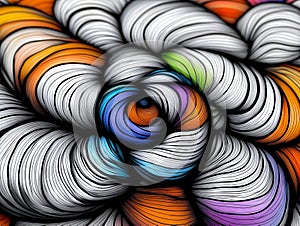 A computer generated image of a spiral design