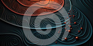 A computer generated image of a spiral design. Generative AI image.