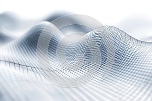Computer-generated image of a wavy surface with abstract patterns