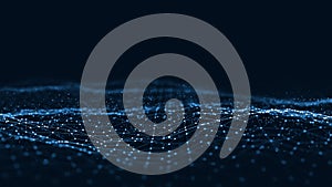 Computer geometric digital connection structure. Business inteligence technology background. Binary code algorithms deep learning