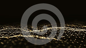 Computer geometric digital connection structure. Business inteligence technology background. Binary code algorithms deep learning