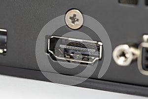 Computer graphics card, focus on the HDMI, Displayport connectors