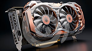 Computer Graphics Card isolated on white background