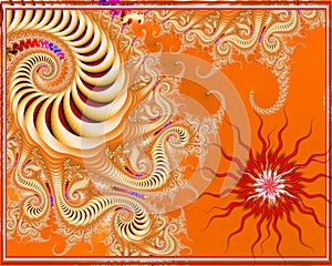 Computer graphics. Fractal texture