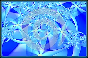 Computer graphics. Fractal texture in frame