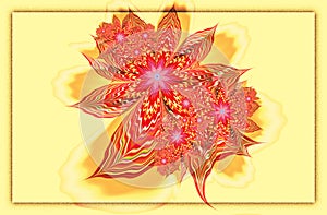 Computer graphics. Fractal texture in frame