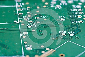 Computer green electronic circuit board