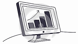 Computer Growth Chart Vector Business Analytics Presentation, vector design Generative AI