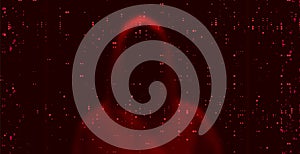 Computer hacker on abstract binary code background. Hacking concept