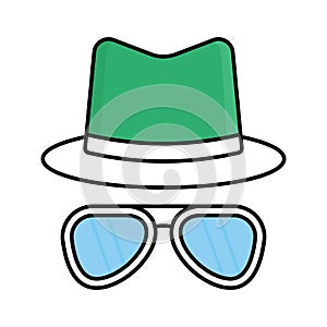 Computer hacker Fill color vector icon which can easily modify or edit