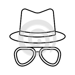 Computer hacker Outline vector icon which can easily modify or edit