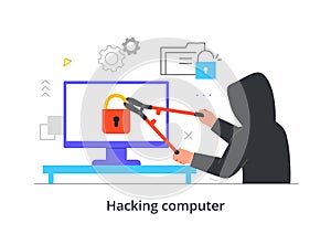 Computer hacking concept