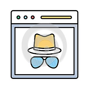 Computer hacking Fill color vector icon which can easily modify or edit