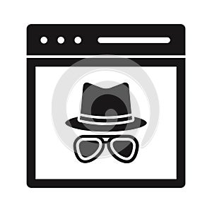 Computer hacking Glyph with background Vector icon which can easily modify or edit