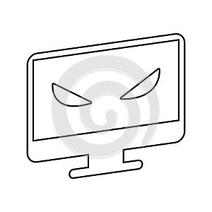 computer hacking icon. Element of cyber security for mobile concept and web apps icon. Thin line icon for website design and