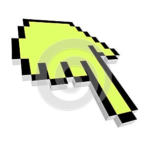 Computer hand cursor 3d