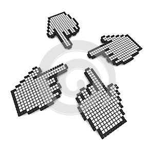 Computer hand cursors 3d