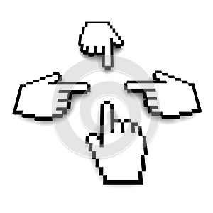 Computer hand cursors 3d