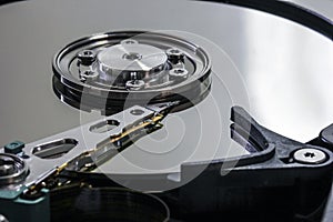 Computer hard disc macro detail