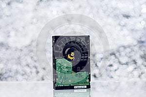 Computer Hard Disk On Blurred Background
