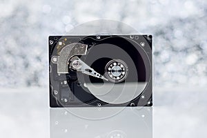 Computer Hard Disk On Blurred Background