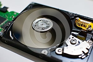 Computer Hard Disk Drive Internal Components Photograph