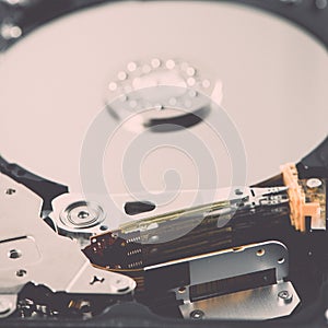 Computer hard disk drive - retro vintage effect
