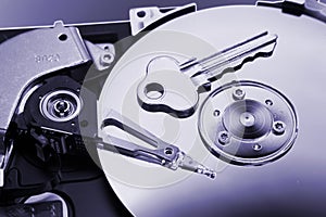 Computer hard drive and key