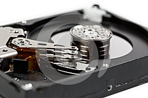 Computer hard drive for storing large amounts of information