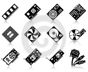 Computer hardware icons