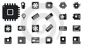 Computer Hardware Icons Collection