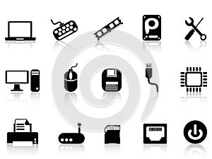 Computer Hardware Icons set