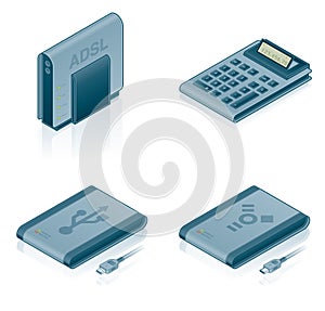 Computer Hardware Icons Set - Design Elements 55a